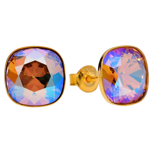 Sudraba auskari "Apžilbinošs Mirdzums (Light Colorado Topaz Shimmer)" ar Swarovski™ kristāliem